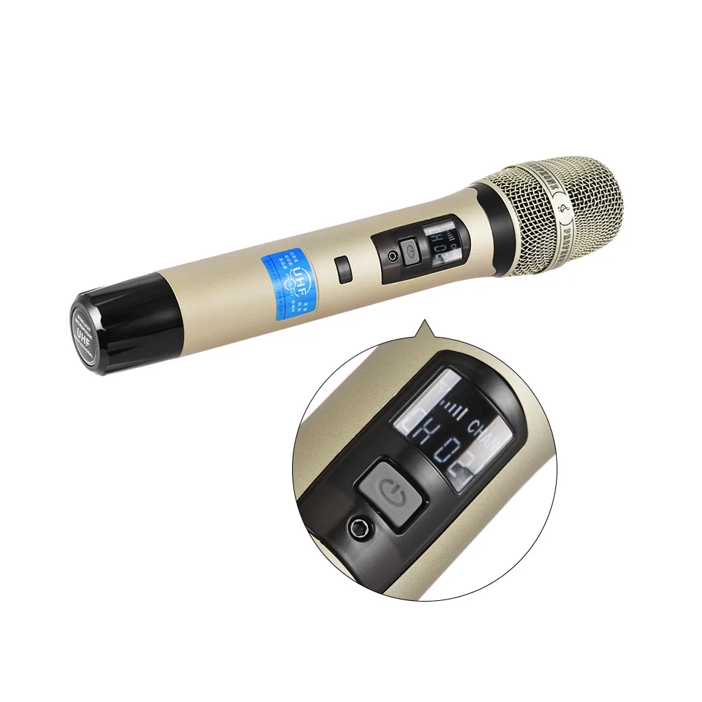 Ammoon 4D-B Профессиональный 4 канал частоты UHF Беспроводной Карманный микрофон системы 4 микрофона 1 беспроводной приемник 6,35 мм аудио кабель