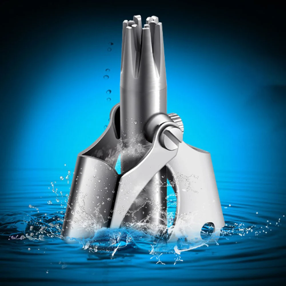 

Stainless Steel Mini Manual Washing Vibrissa Device Wholesale Mechanical Nose Hair Trimmer Shaving and Hair Removal Apr21