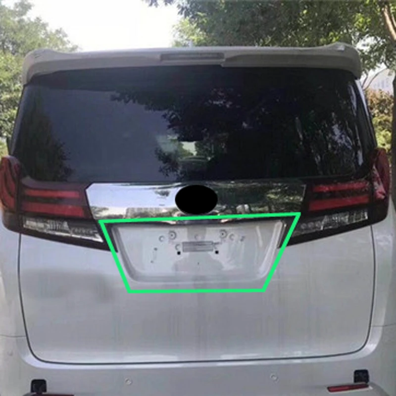 Для Toyota Alphard AH30- Reat задняя крышка номерного знака Нижняя рамка Крышка отделка автомобиля Стайлинг