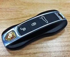 Для Porsche Cayenne Panamera- натуральная углеродное волокно Автомобильный ключ чехол дистанционного брелока оболочка Авто защитный