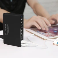 10 USB ports Quick charge Charger Station Dock with cable 50W US AU EU UK KR
