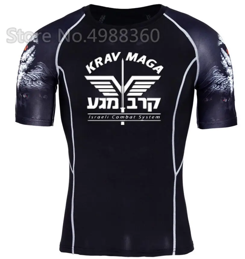 2019Mens Israel Krav maga T Shirts Compression 3D Teen Wolf Jerseys Short sleeve Shirt Fitness Men MMA T-Shirt | Мужская одежда