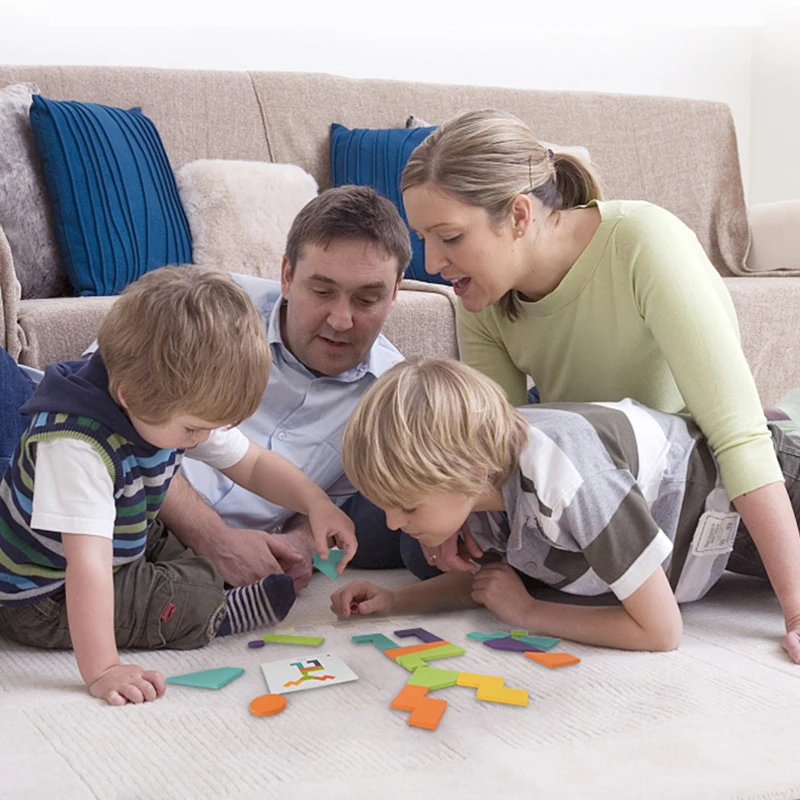 MiDeer Детские Игрушки Tangram раннее образование 6Y+ Красочные Творческие математические деревянные воображения безопасности интеллект блоки игрушки