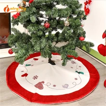 Целостность 120 см Юбки для ёлки меховой ковер Рождественское украшение для дома натальные натальное дерево юбки год украшения