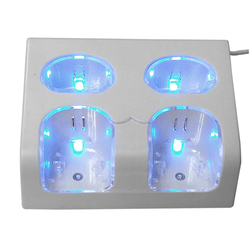 4x 2800mAh Charger Replacement Rechargeable Battery Pack Charger Dock Station for Nintendo Wii Remote