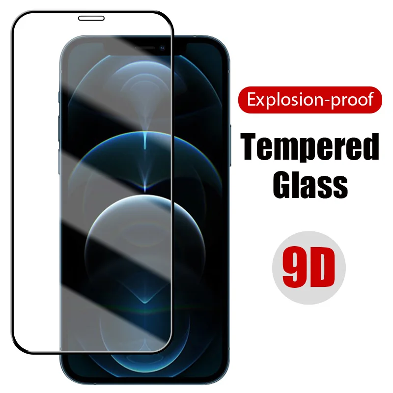 Защитное стекло 9D для iphone 12 i12 pro max mini защиты экрана 11 i11 x xs xr | Мобильные телефоны и