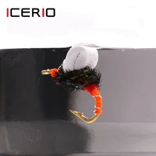 ICERIO 6 шт. подвязка зуммер заколка в виде летящей Нимфы форель рыболовные приманки#14