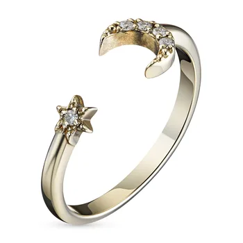 

Yellow gold ring with a diamond e03k_0819755