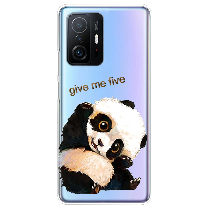 Soft TPU Silicone Clear Cartoon Case for Xiaomi 11T Pro - Transparent Protective Phone Cover