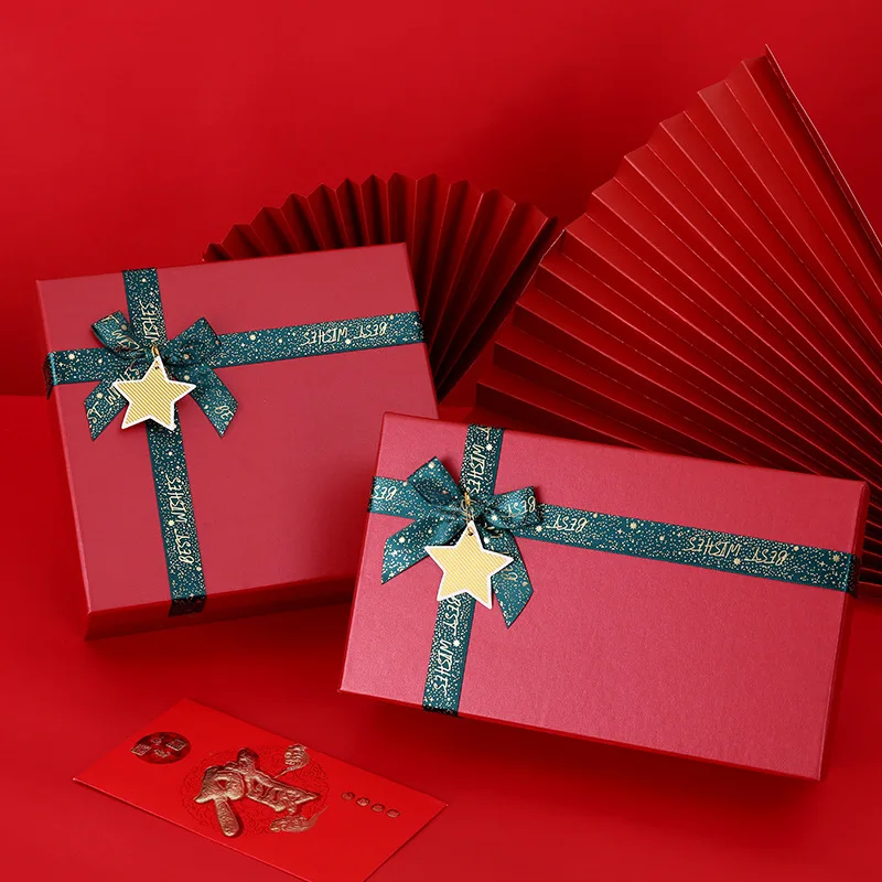

Gift wrap boxes with Ribbon for Christmas Hanukkah Fathers Day Graduations Weddings Birthdays Packaging Wholesale