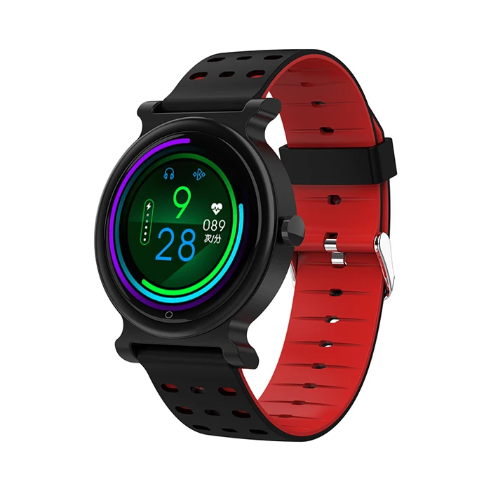 R20 Смарт-часы для мужчин и женщин фитнес-часы трекер Smartwatch водонепроницаемый браслет монитор сердечного ритма браслет для телефона huawei - Цвет: Black and red