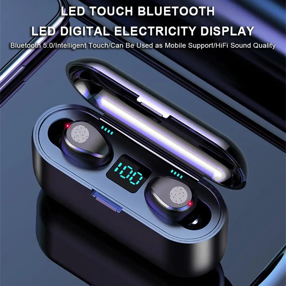 Новые беспроводные наушники F9 Bluetooth 5 0 TWS HIFI мини в ухо Спортивная гарнитура для