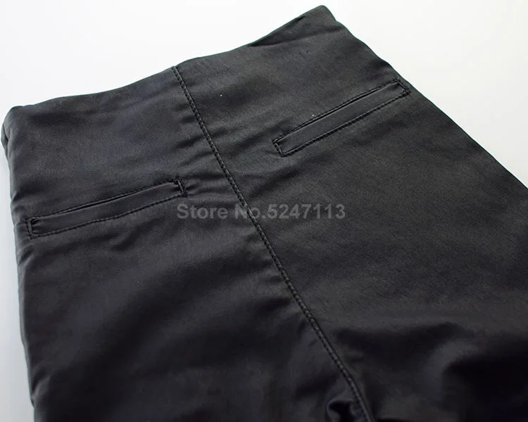 Узкие женские джинсы боди обтягивающие джинсы женские с высокой талией брюки из ПУ Femme Mujer женский, черный сексуальные брюки-карандаш, джинсы