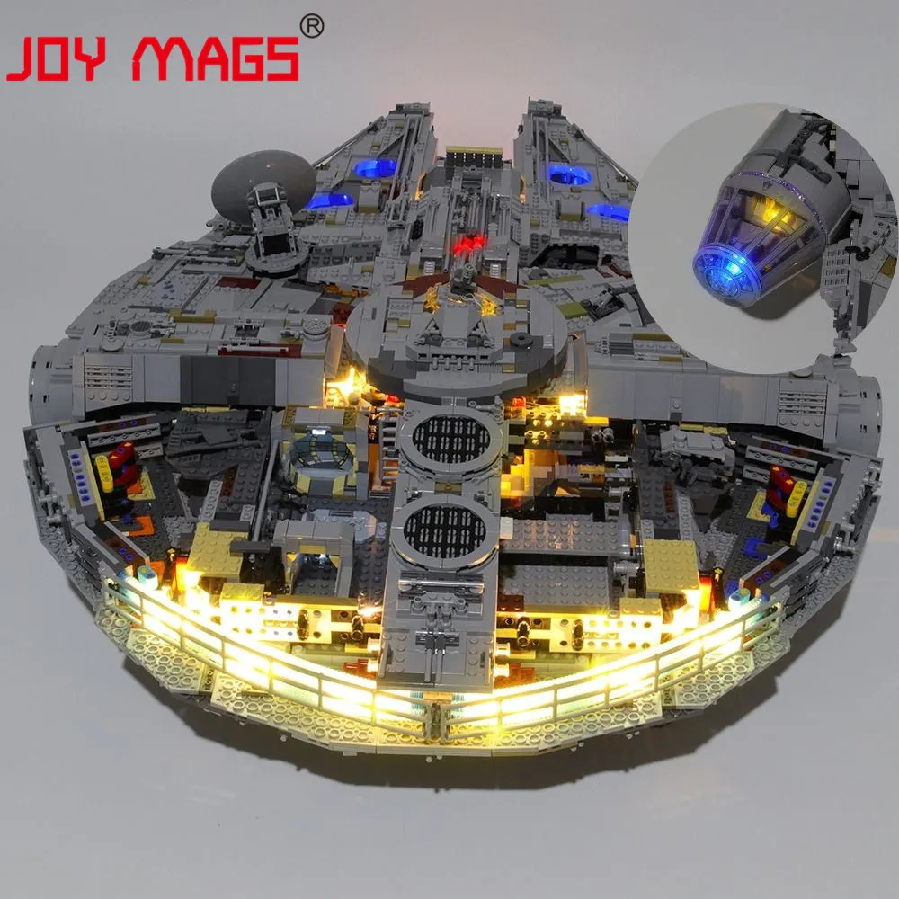 

JOY MAGS Only Led Light Kit For Ultimate Millennium Lighting Set Compatible With Falcon 75192 (NOT Include Model)