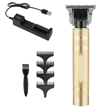 

T-Outliner Skeleton Cordless Trimmer Hair Clipper Machine No Oil Gold + Silver