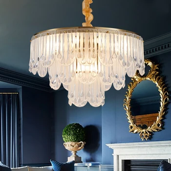 

Nordic chandelier glass art lamp after modern living room lamp simple atmosphere creative personality light luxury lamps
