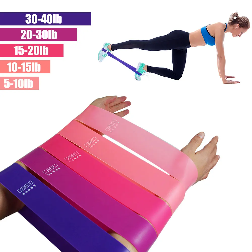 Yoga Fitness Resistance Bands Rubber Loop Pilates Training Band For