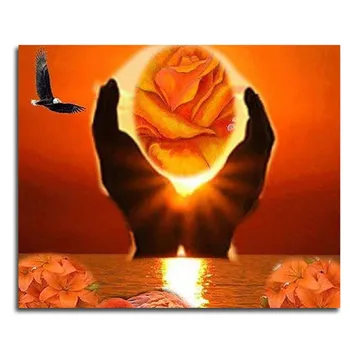 

5d Diy diamond painting cross stitch kit Fantasy sea Hand rose embroidery full square round Diamond Mosaic picture pastes