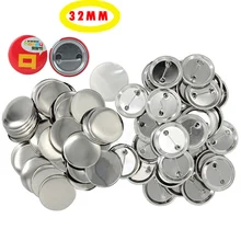 Pinback Badges-Parts Button-Supplies 32mm 100set/Pack School-Crafts Clothes/handbag-Decor