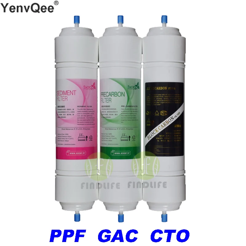 5 MICRON PPF+Granular Activated Carbon Filter+ CTO  Carbon Block Filter  WATER FILTER Cartridge  FOR 5 STAGE REVERSE OSMOSIS