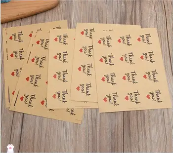 

1200PCS/100sheets New Round Kraft Label Sticker Thank you DIY Multifunction Adhesive Packaging Sealing Label Sticker Gift Label