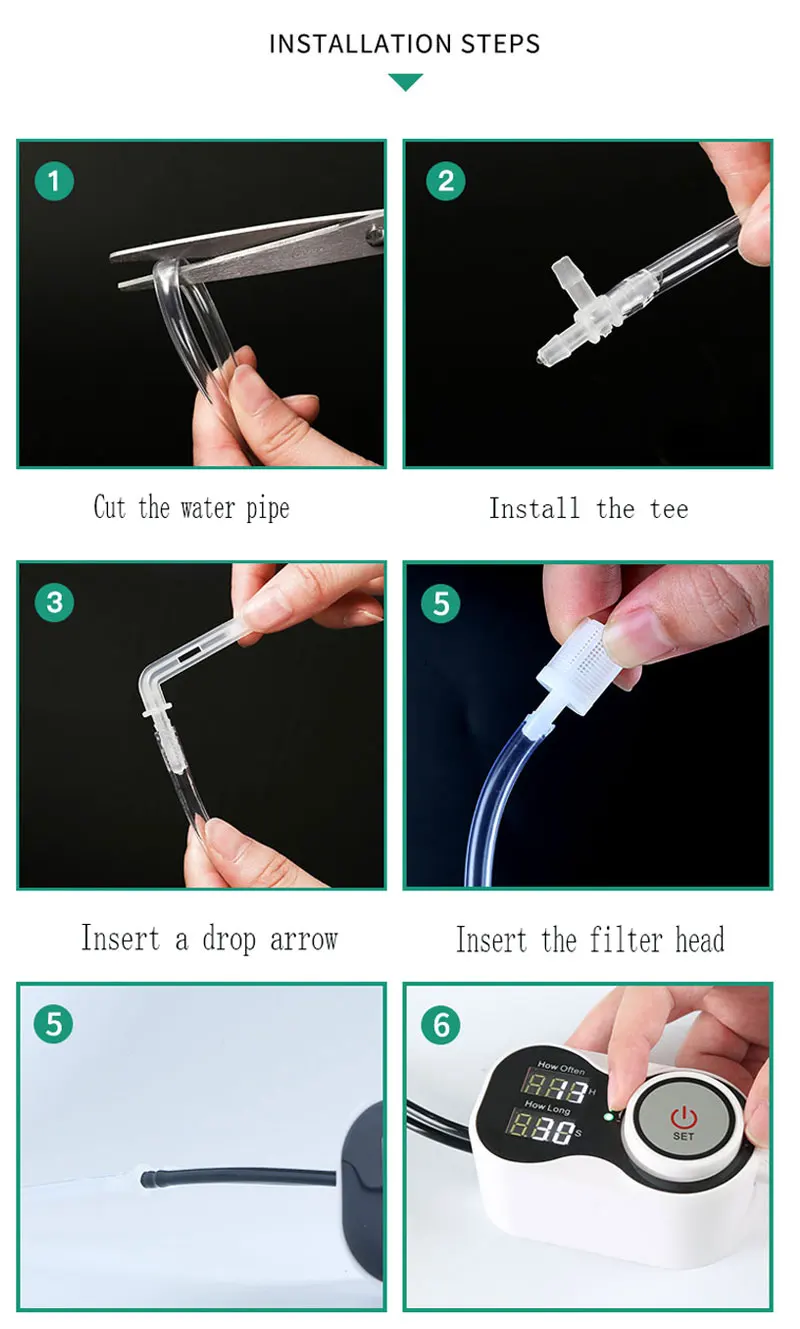 2021 New Smart Drip System Automatic Timer Watering Device Garden Water Pump Controller for Potted Plant Flower