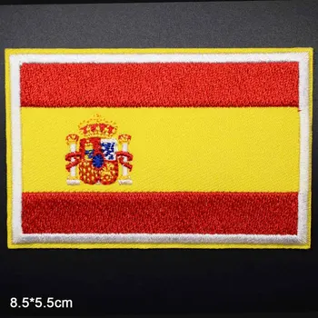 Narodowa flaga hiszpanii żelazko na USA USA niemcy rosja rosyjska wielka brytania flaga narodowa nowość haftowane ubrania naszywki na odzież tanie i dobre opinie CN (pochodzenie) as in picture HANDMADE Przyjazne dla środowiska Haftowana Plastry Do przyprasowania UP42