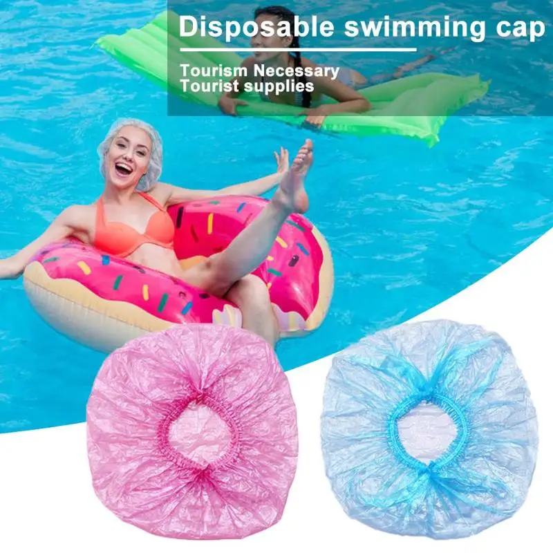 100 шт./лот одноразовая шапочка для душа s Hat Clear Spa парикмахерский салон, Отель одноразовая купальная эластичная шапочка Товары для ванной комнаты шапочка для ванны s