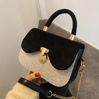 

Elegant Female Tote bag 2020 Fashion New High quality PU Leather Women's Designer Handbag Lock Chain Shoulder Messenger Bag