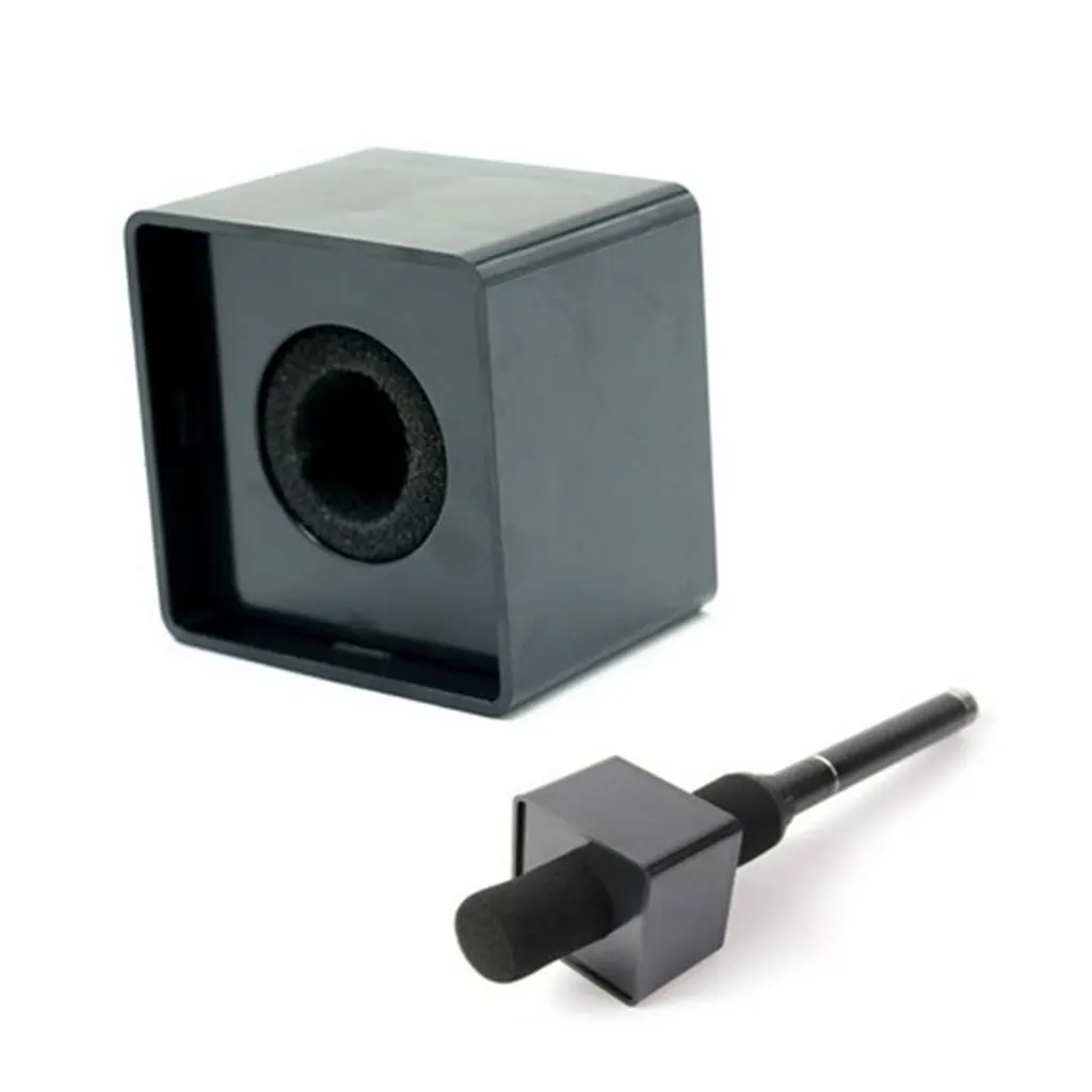 42mm Round Handheld Mic Microphone Interview Square Cube Logo Flag Station