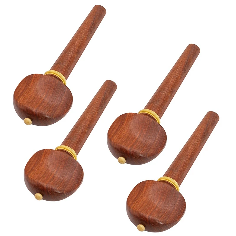ABUO-4Pcs Профессиональный Redwood колышки 4/4 Виолончель фитинги музыкальные проникновения части и аксессуары