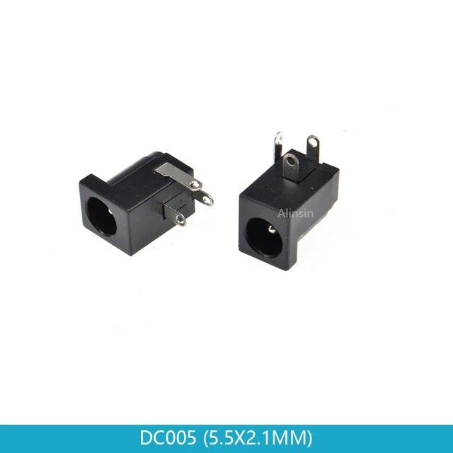 DC Connectors 10pcs Dc Power Jack Socket Female Dc005 5.5*2.1mm 5.5*2.5mm 3.5*1.35mm 5.5*2.1 5.5*2.5 3.5*1.3 Dc-002/005/044/044a/017