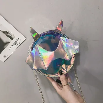 

2020 Summer Women's New Transparent Laser Little Monster Shoulder Bag Fashion Chain Crossbody Bag