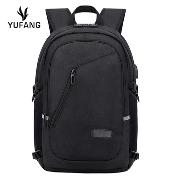 

YUFANG Business Laptop Men Backpack Anti-theft Waterproof Casual Travel Backpack High Quality Men Student Bag