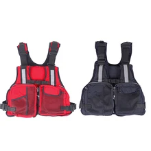 

Hot Adult Life Jacket Solid Men Women Adjustable Waterproof Buoyancy Aid Nylon Fishing Vests Sailing Fishing Kayak Life Vest