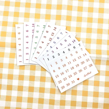 

Lovedoki 31 Days Calendar Stickers Journal Sticker Planner Diary Daily Date Label Sticker Scrapbook Decorative Stationery