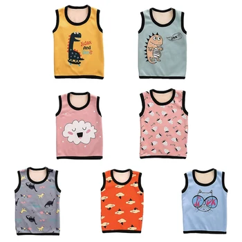 

Kids Vest Children Baby Boys Girls Coats Cartoon Jacket Winter Autumn Warm Sleeveless Outerwear Coats Children Outfits