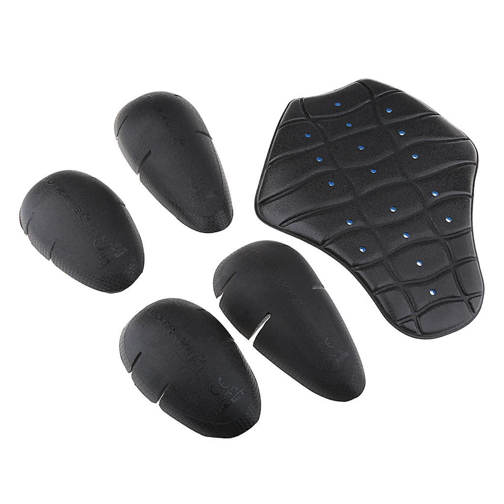 Motorbike Outdoor Riding Racing Bikers Detachable Shoulder+Knee+Back Insert Padding Armours
