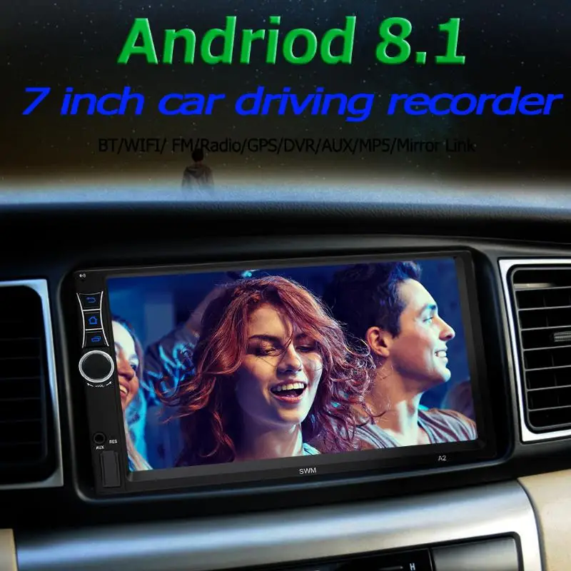 SWM A2 2Din " сенсорный экран Android 8,1 автомобильное радио стерео видео MP5 плеер gps Bluetooth навигация WiFi USB TF MP5 мультимедийный плеер