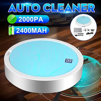 

3-in-1 Smart Sweeping Robot Vacuum Cleaner 2000PA Household USB Charging Cleaning Machine Home Sweep Dust Sterilize Sweeper