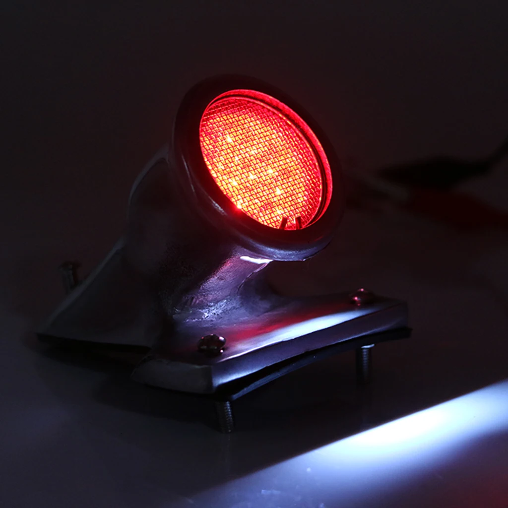 12V Motorcycle Bike Rear Tail Stop Red Light Lamp for Dirt Bike Taillight Rear Lamp Braking Light For Cafe Racer