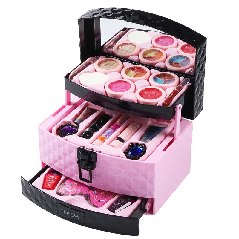 

Children Cosmetics GIRL'S Makeup-Small Toy Box Cover Princess Ling Children Girls Have Gift Girls