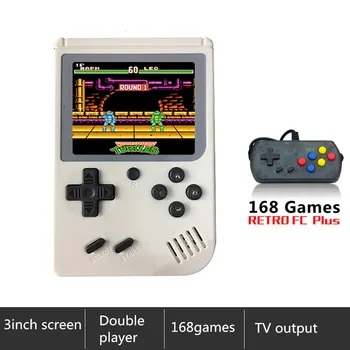 

Retro F-C plus mini game player 3.0inch color screen 168games handheld game console support double player game and TV output