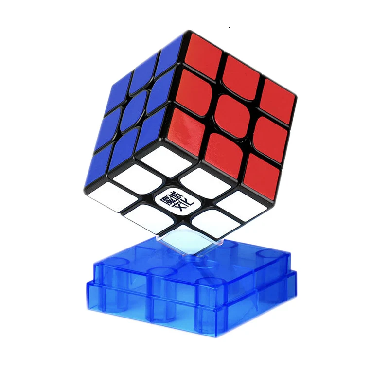 MOYU 3x3x3 WR M Магнитная скорость магический куб головоломка без наклеек профессиональные магниты Cubo Magico карты Развивающие игрушки для детей - Цвет: Black(No Magnetic)