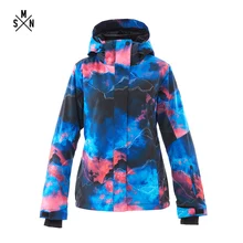 SMN сноуборд куртка для взрослых женщин Красочные дышащий ветрозащитный Водонепроницаемый Лыжный спорт одежда Зимний Открытый Спортивное снаряжение