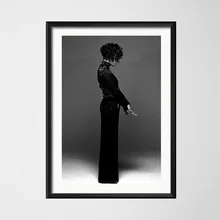 Плакат и печатная графика Whitney Houston поп Звезда Певица женщина черный белый холст картина искусство настенные картины для гостиной домашний декор