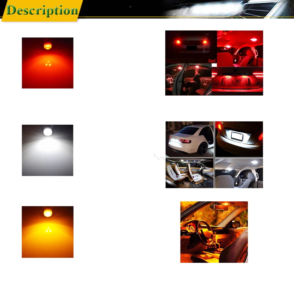 Светодиодная лампа T10 W5W 2835 3 Smd для автомобиля 2/5 шт. автомобильная керамическая
