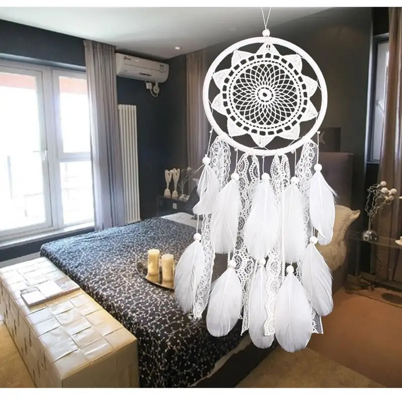 Украшение мечты домашний декор кружево перо автомобиль висячие спальня ремесло