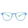 Round Frame Kid Anti-Blue Light Glasses TR90 Retro Ultra Light Eyeglasses Flat Mirror Boy Girl Class Glasses Frame Goggles 2