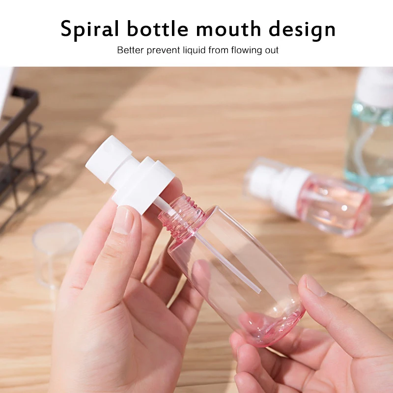 30ml 60ml Spray Bottle Ravel Makeup And Skin Care Refillable Bottle Transparent Plastic Perfume Spray Bottle Kitchen Storage